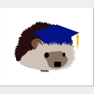 Graduation Hedgehog - Blue Cap Posters and Art